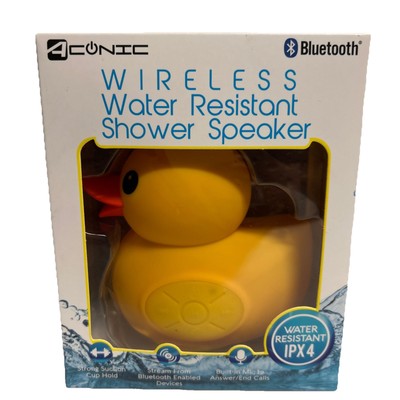 New Aconic Rubber Duck Bluetooth Wireless Water Resistant Speaker Shower Or Pool
