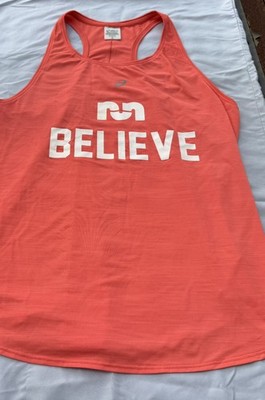Asics Logo Size M Women's Coral Racerback Athletic Tank Top