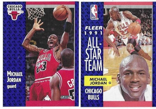 1991-92 Fleer Michael Jordan cards #29, 2111-NM