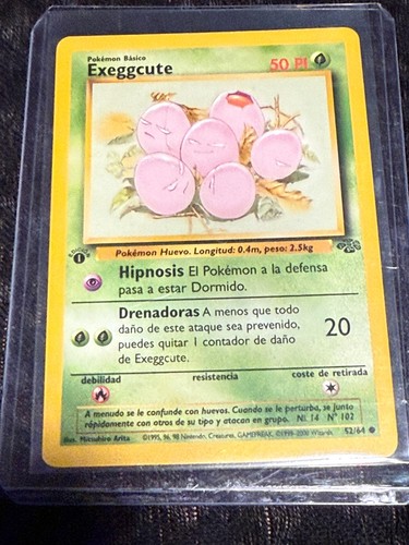 1999 Pokemon Jungle Exeggcute 52/64 1st Edition Spanish