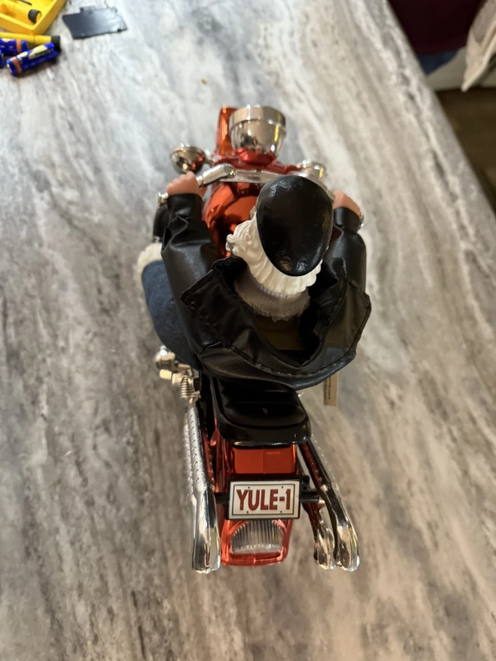 Animado Musical Iluminar Navidad Moto Papá Noel Nacido Para Ser Salvaje Foto 4 de 4