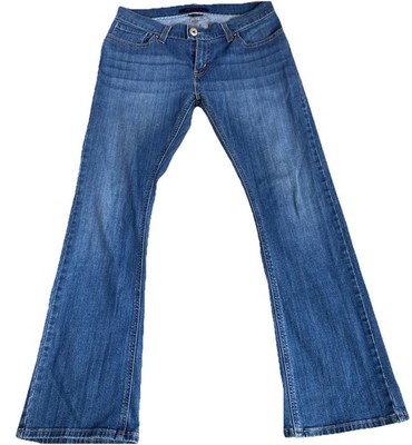 Levis 542 Tilted Flare Jeans Womens 12 Medium Blue Flap Pocket Low