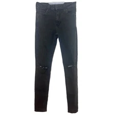 Just Black JB Slit Knee Skinny Jeans Sz 24, Stretch, Ankle, Faded Black, Pockets