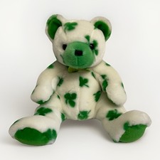 TY Beanie Buddy 2002 Clover The St. Patrick  s Day Bear 13  Bear