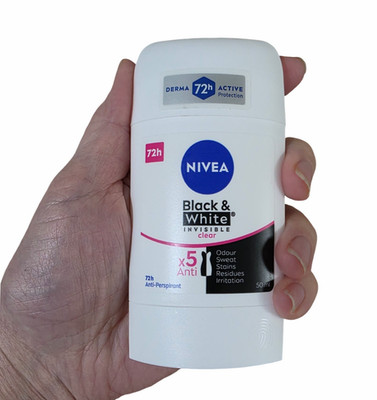 Nivea Black & White Invisible Clear Solid Anti-perspirant 50ml - Made in Germany