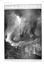 Old 1916 War Midnight Battle Ships German Cruiser Boyd-Rochfort Scots 20th