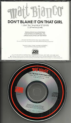 MATT BIANCO Don t Blame it RARE 12 INCH EDIT PROMO DJ CD single on that Girl 88 