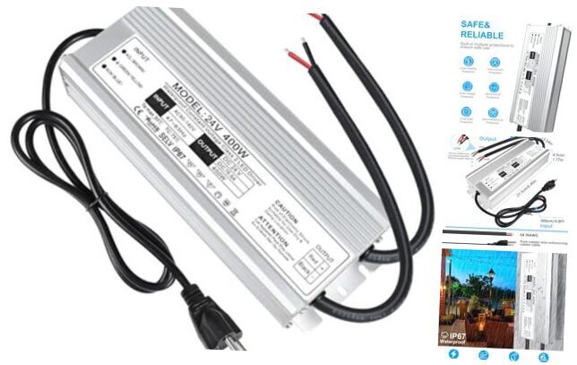 LED Driver 400 Watts Waterproof IP67 Power Supply IP67 DC 24V 24V 400W