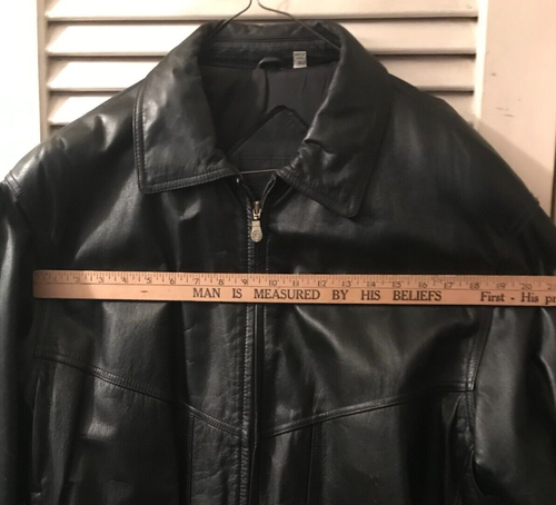 Vintage Roundtree & Yorke Men's Black Genuine Leather, Full Zip, Large - Picture 6 of 12
