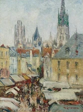 GUSTAVE LOISEAU Art Poster or Canvas Print "RUE DE L'ÉPICERIE À ROUEN"