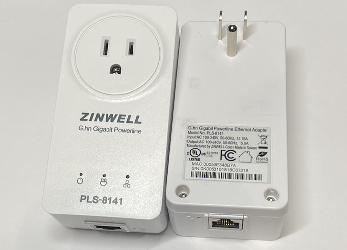 2 Zinwell G.hn Gigabit Powerline Adapter PLS8141 Gigabit Powerline eBay