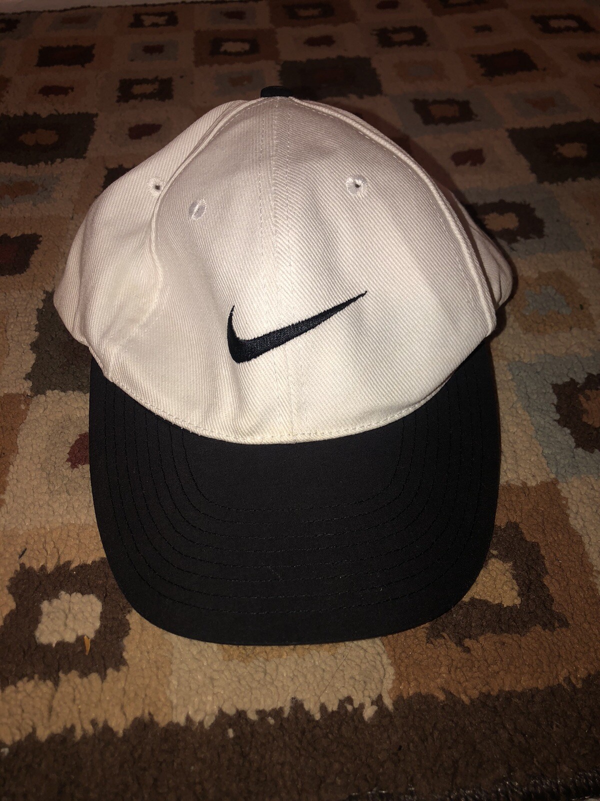 VINTAGE Nike KIDS Snapback Hat 90s Y2K Logo Center Swoosh Used