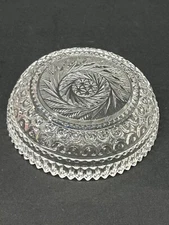 Vintage FOSTORIA American Brilliant Cut Glass Round Berry Bowl 5.5" Inch