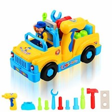 QuadPro Truck Take Apart Toys for Boys Girl with Electric Drill and Various