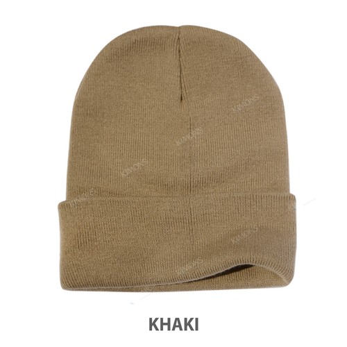 Plain Beanie Hat Cap Knit Ski Skully Cuff Winter Warm Slouchy Men Women Solid CF - Picture 33 of 55