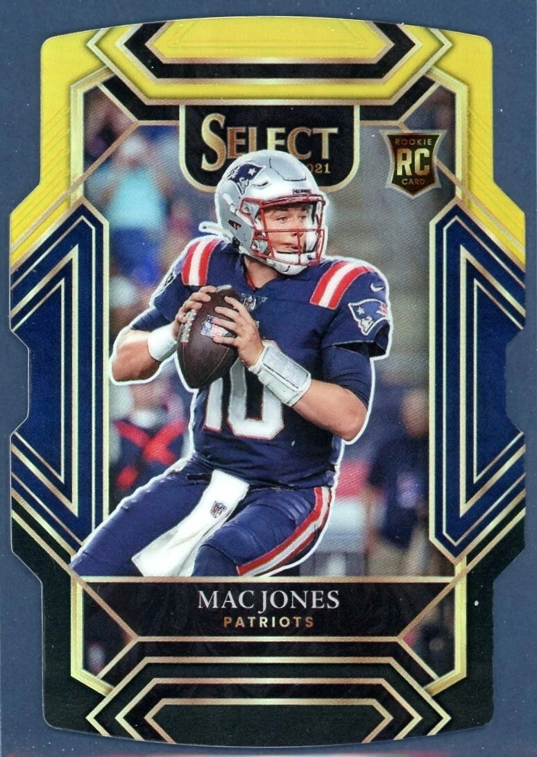 Mac Jones 2021 Select Prizm Black Gold Die-Cut Patriots RC #251 Parallel Rookie