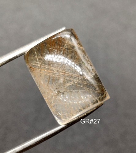 Natural Golden Routile Gemstone Cabochon Top Quality Rutile Pear Shape - Picture 2 of 6