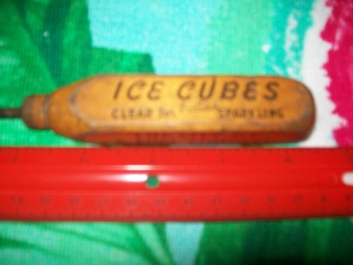 "DE COLECCIÓN MANGO DE MADERA DE LA CIUDAD SELECCIÓN DE HIELO CON PUBLICIDAD EN LOS 4 LADOS, 8 1/2" - Imagen 4 de 4