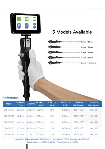 CoreRay Handheld Flexible Video Laryngoscopе 4.5'' Touch Screen Portable - Picture 2 of 4