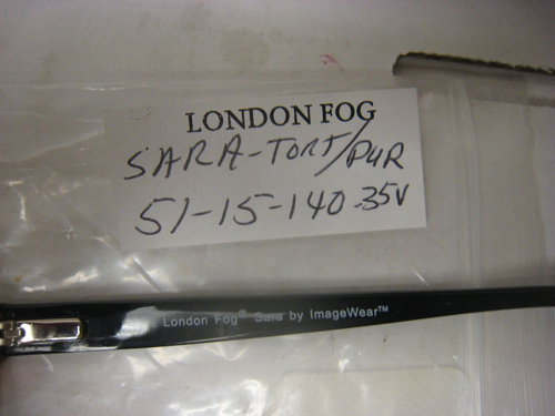 London Fog SARA in TORT/PURPL 51- 15-140 mm DEMO Eyeglass Frame & Generic Case - Picture 3 of 6