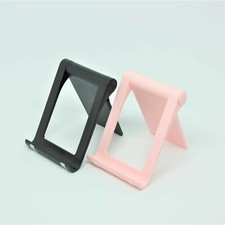 Phone and Tablet Stand Curved Elegant Folding Folds Flat - Black Pink