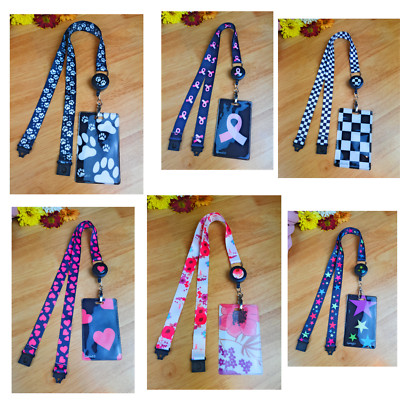 Spirius einziehbare Rolle Schlüsselband Umhängeband + einzigartiges Design Ausweis Kartenhalter