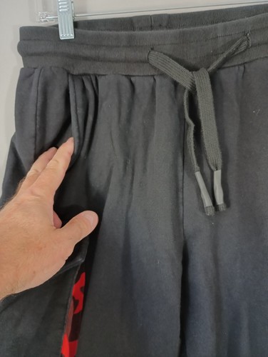 Tunnel Base Style Adult Medium Cargo Sweatpants Black Red Camo I Had Such Us - Picture 3 of 16