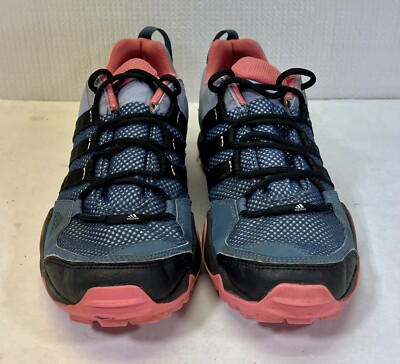 Adidas Women AX2 Sz 8.5 Traxion Hiking Sneakers AF6068 Blue Mesh