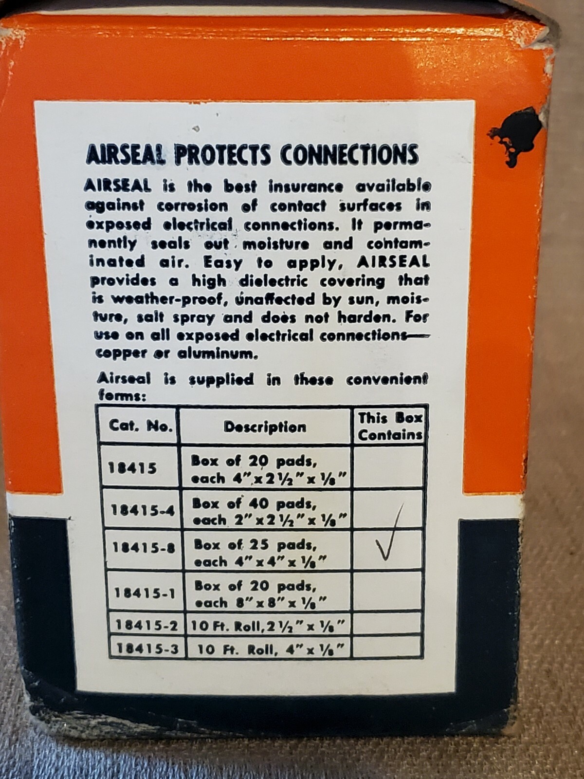 Vintage KEARNEY AIR SEAL Electrical Connection Compound NOS eBay