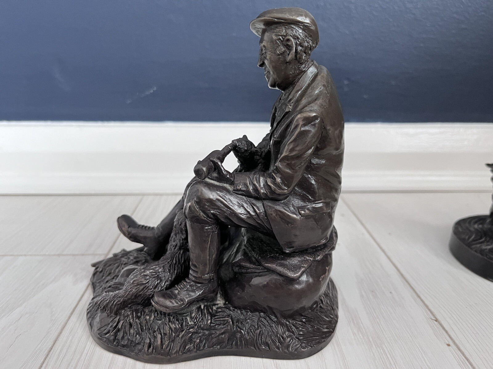 Vintage Bronze Statues Elphick 'Heredities' Shepherd & Donaldson