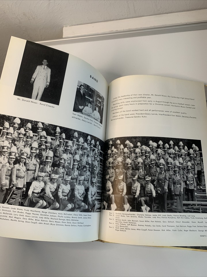 1961 Cantab Cambridge High School Ohio Yearbook Hardcover Dirty eBay