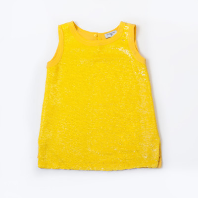 TOP YELLOW PAILLETTES KIDS (TAGLIA: 6A/7A/8A/9A) ''MONNALISA'' 171603 (-50%)