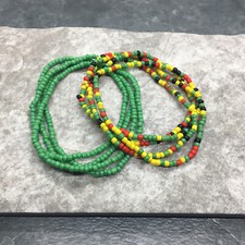 2 PC Handcrafted Waist Beads Jewelry African Bohemia Bracelets Anklet New 4671