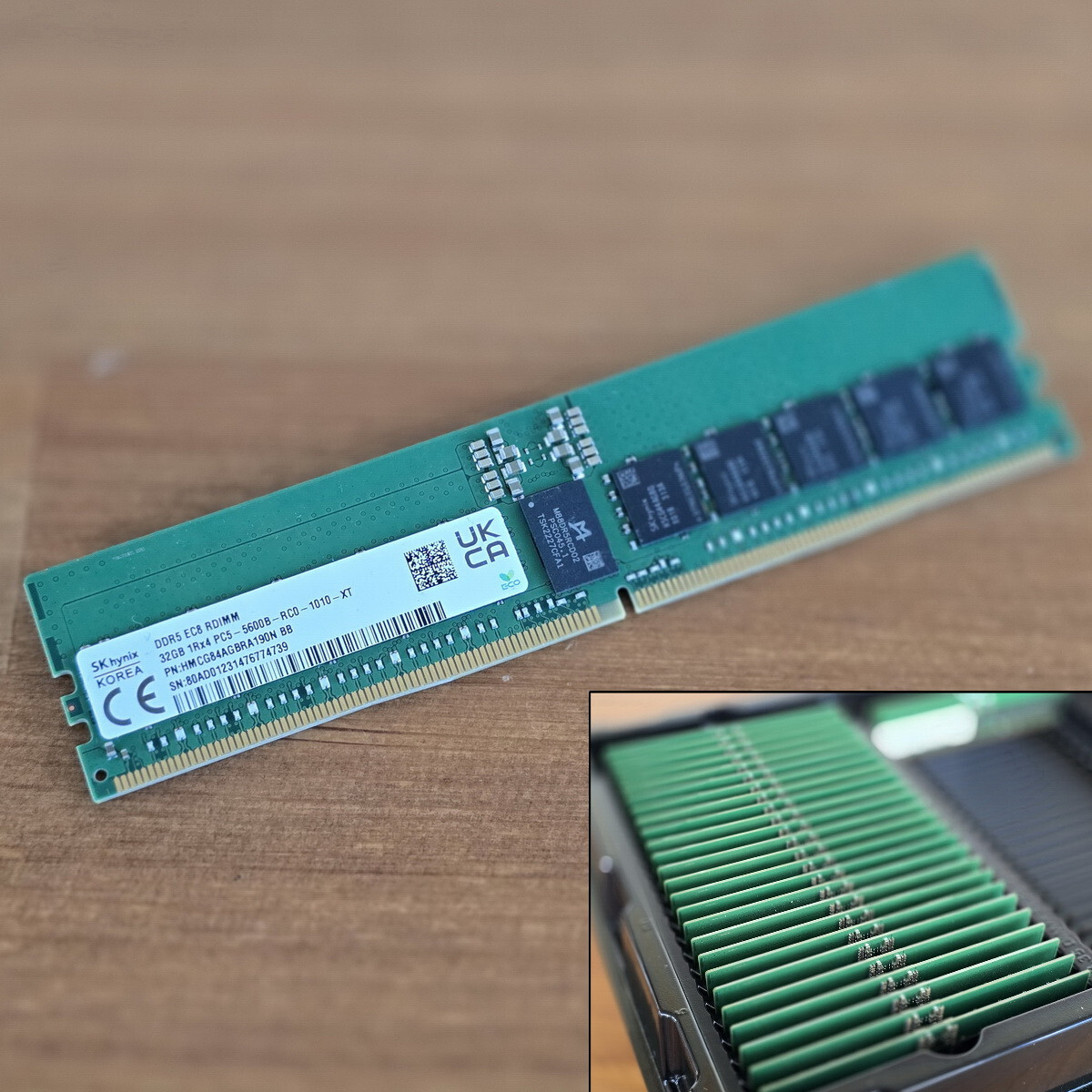 32GB Hynix DDR5 PC5-5600 RDIMM 1Rx4 288 ECC Reg RAM