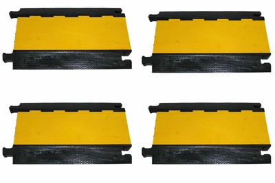 4 Cable Ramps Protectors 4 Channel Snake Cable Ramp For Outdoors, Garage