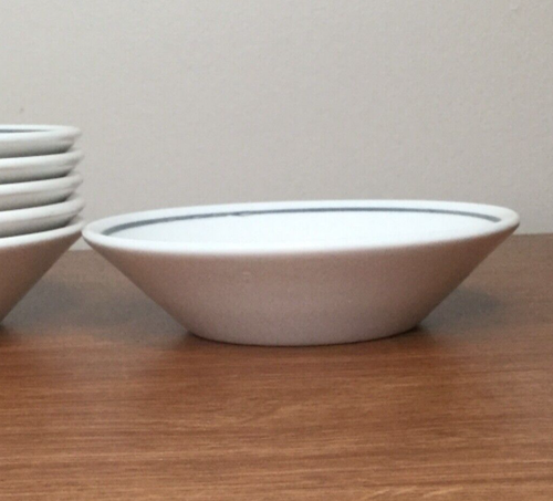 Syracuse China - Syralite Fruit Berry Bowls w Gray Trim Ring - SIX - 6 See Note - Picture 2 of 5