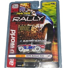 AW Slot Car 1975 Datsun 620 Xtraction Rally Chase White Wheels SUPER RARE