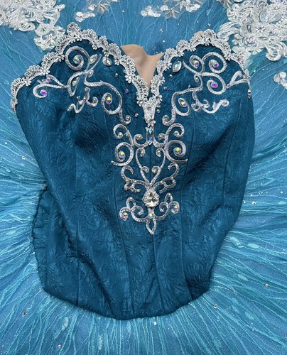 Professionelles blaugrüner blauer Vogel Raymonda Dryade Le Corsaire Ballett Tutu Erwachsene klein - Bild 2 von 6