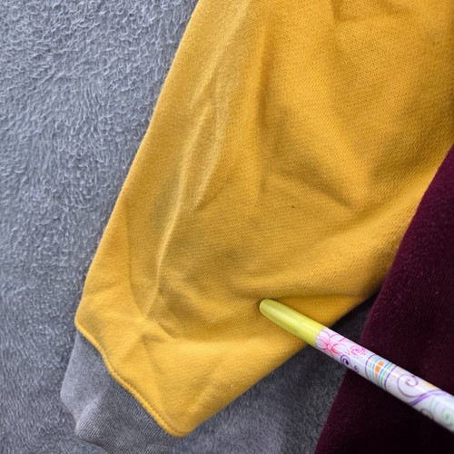 Polo Ralph Lauren Boys Sweatshirt Large Yellow Colorblock Full Zip Hoodie READ - Picture 12 of 14