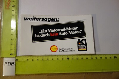 Alter Aufkleber Tankstelle Additive Oil Öl Diesel Benzin SHELL (PDBG) Motorrad