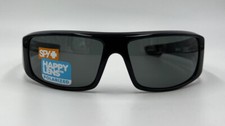 Authentic SPY Logan 670939038864 Shiny Black Happy Gray Green Len Sunglasses