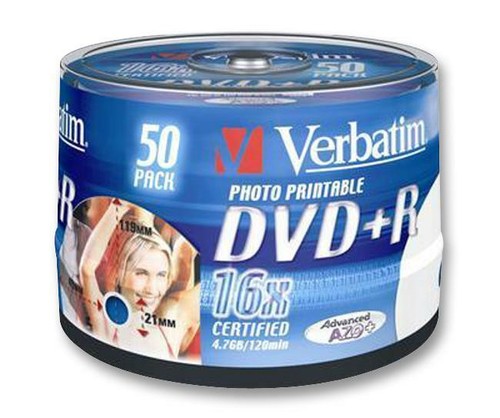 DVD R Stampabile Mandrino 50 16X Torta 50 Vuoto Media / Flash Memory Scheda