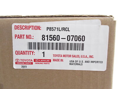Genuine OEM Toyota 81560-07060 Driver Side Tail Light Combo Lamp