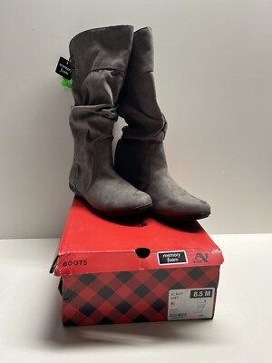 Arizona AZ Katy Women's Mid Calf Gray Boots Size 8.5M Back Lace