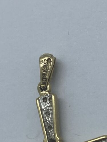9ct Gold Diamond Cross Pendant 1.90g & 0.13ct Diamonds - Picture 7 of 9