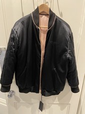Bnwt Ladies Fendi Silk Reversible Bomber Jacket Size It42 - Pink/black Colourway