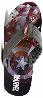 Men's Genuine Licensed Marvel Captain America Flip Flops Sandals Large 11 - 12
