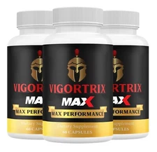 (3 Pack) Vigortrix MAX Men Vitality Pills, Natural Energy & Stamina Support