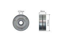 NTY Spannrolle Keilrippenriemen FÜR Audi A2 Seat Cordoba Ibiza III Skoda FA