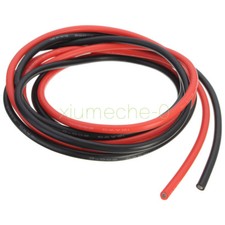 Black  Red 12 AWG Gauge Wire Silicone Flexible Copper Stranded Cables For RC M